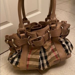 Burberry top handle purse